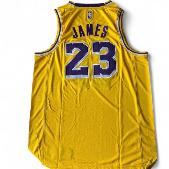 NWT- LeBron James Los Angeles Lakers Gold Jersey #23- Men's 54 (XL) - Picture 3 of 7
